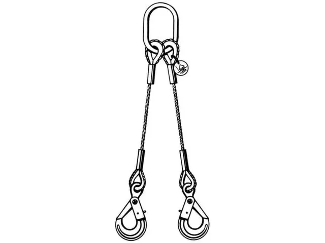 Staaldraadstroppen 4strengen 6.6t 0-45° Kabel Ø 18mm Veiligheidshaak