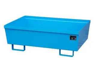Opvangbak 2x 200l Opvangvol. 246l Blauw 415x 1200x 800mm Open - 1