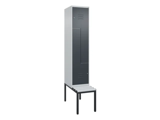 Z-garderobekast,HxBxD 2120x400x815mm,2vak,vak B 400mm,cil.-slot
