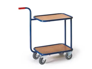 rolplateau met duwstang,draagverm. 200kg,laadvl. LxB 600x500mm - 1