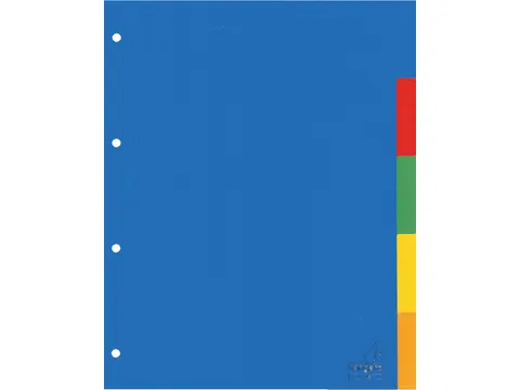 Tabbladen Kangaro A4 4-Gaats A405 5-Delig Assorti Pp