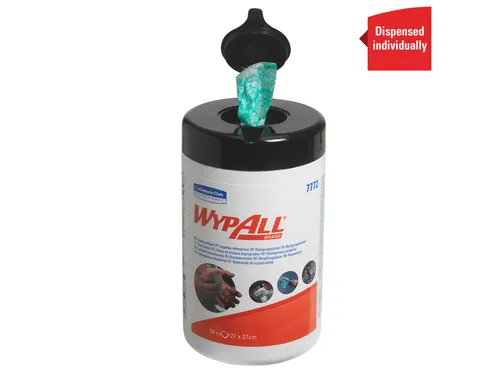Reinigingsdoek WypAll 27x27cm 50vel per bus groen 7772
