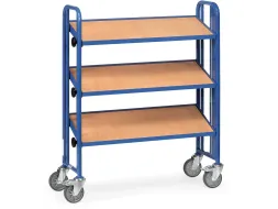 Bakkenwagen 2881 250kg 3 Etages Hout Ral5007