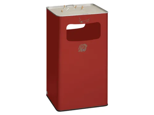 Combi-asbak Hxbxd 755X430X420Mm Vierkant Rood