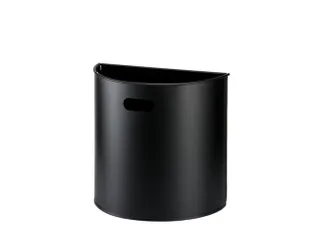afvalbak,20l,HxBxD 388x395x195mm,wandmontage,romp staal zwart - 1