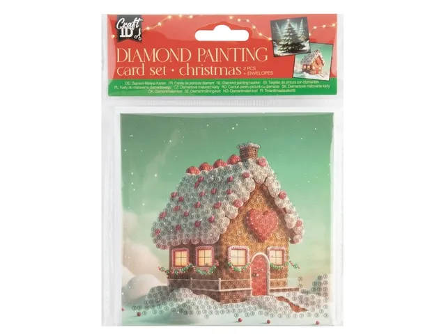 Cartes Diamond painting Craft ID Noël 13x13cm 2 motifs assortis