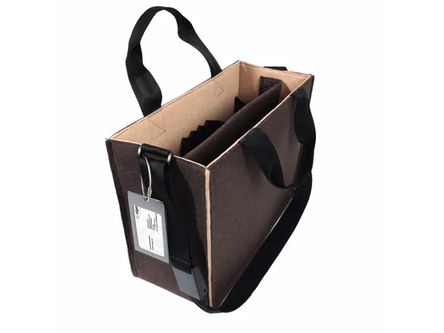 Bureau Tas Hybride werken Bicolor M bruin/beige M 360x280x150mm
