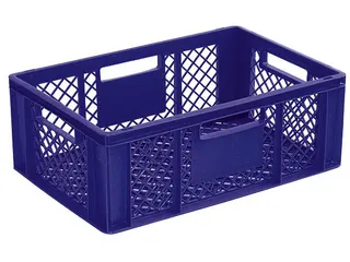 Euronorm Stapelkrat Pe 220x600x400mm 43liter Open Blauw - 1