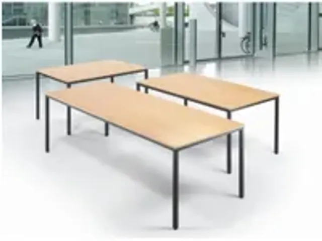 OUTLET Table rectangulaire 140x70cm cadre Noir Plateau Hêtre
