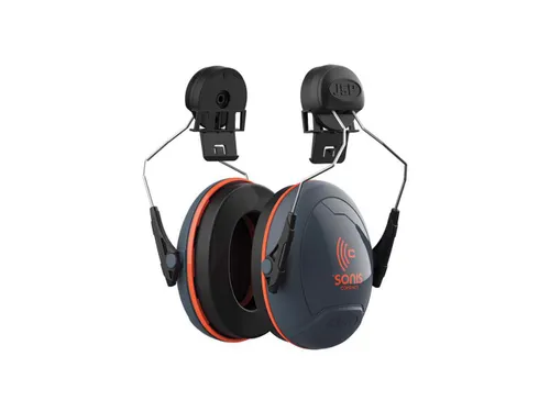 JSP Sonis Compact 2 gehoorkap voor helm, SNR 31 dB, zwart/oranje