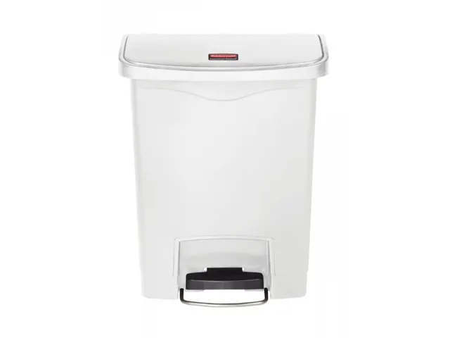 Pedaalemmer Slim Jim Step On Front Kunststof 30 Liter Wit