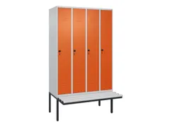 locker voor scheiding van kleding,HxBxD 2120x1200x815mm,4vak