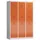 Dubbeldekse garderobekast 1800x1185x500mm 3x2vak 400mm RAL7035 RAL3000