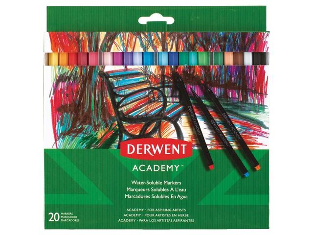 Derwent Academy Water-oplosbare Markers | ViltstiftenShop.nl