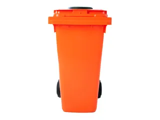 Container met rozet 120 Liter Oranje - 3