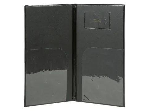 Betaalmap Securit ruimte voor geld en betaalpas zwart lederlook