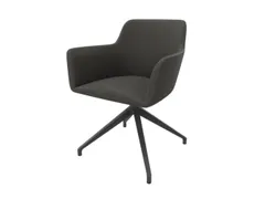 Bezoekersstoel Draaibaar Voetkruis Epoxypoedercoat Antraciet