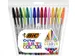 Stylo bille BIC Cristal Multicolour étui 15 stylos