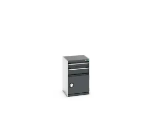 ladekast HxBxD 800x525x525mm 2laden RAL7035 front RAL7016 - 8