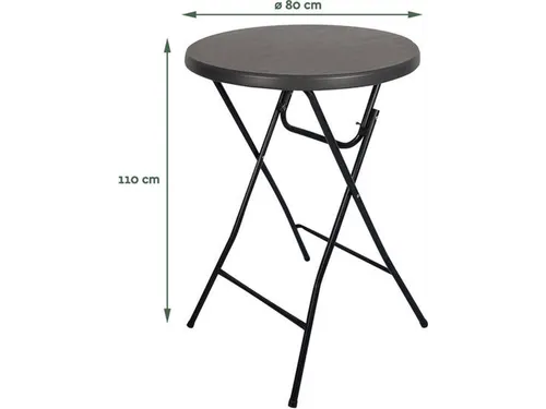 Statafel Inklapbaar BT100 Zwart 80cm