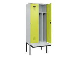 locker met bank,voor scheiding van kleding,HxBxD 2120x800x815mm,2vak