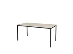 Domino Basic Tafel Vaste Hoogte 1600x800mm Robson Eiken Zwart 4-Poots