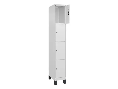 lockerkast,HxBxD 1950x300x500mm,1x4vakken,vak B 300mm,cil.-slot,voeten