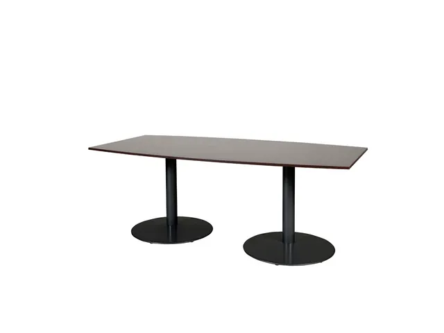 Table De Réunion Linesto Hauteur Fixe 200x100cm Chêne Logan - Noir