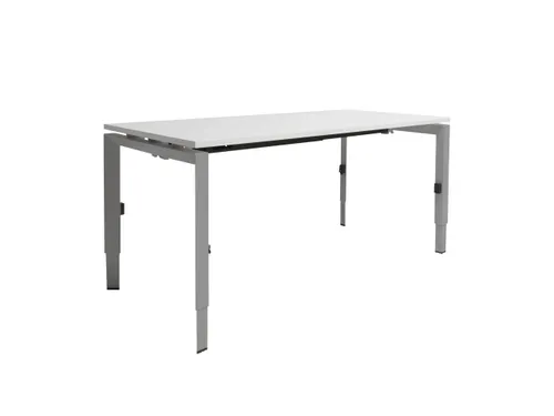 Bureau Linesto N3 hoogte instelbaar 180x80cm Krijtwit, poot Alu
