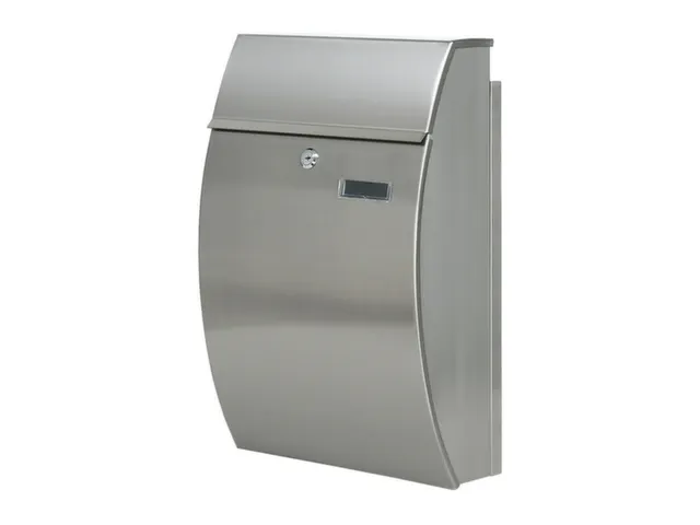 muurbrievenbus,RVS mat,HxBxD 485x325x150mm,inworp/uitname voor