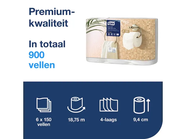 Toiletpapier Tork T4 Premium 4-laags 150 vel wit 110406 Pallet