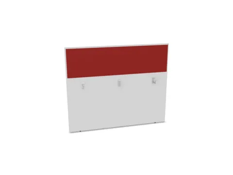 baliepaneel,v. bureau,aanbouw achter,B 1400mm,Bl-wit,BN4011-rood