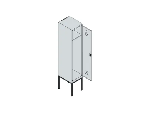 locker,HxBxD 2120x400x500mm,1vak,vak B 400mm,cil.-slot,voetonderstel