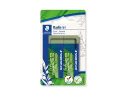 Gum Staedtler Eco 52680 65x23x10mm olijfgroen blister à 2 stuks