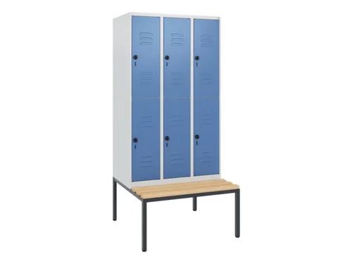 Dubbeldekse dekenkist,HxBxD 1950x900x815mm,3x2vak.,vak B 300mm
