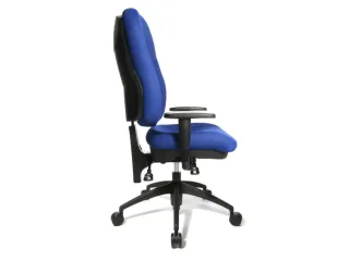 bureaustoel,synchroonmech.,zitting stof blauw,zitting H 430-550mm - 2