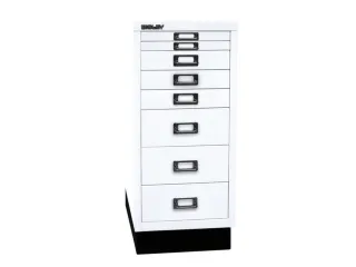 kantoor-ladekast HxBxD 670x279x380mm 8 laden romp verkeerswit staal - 3
