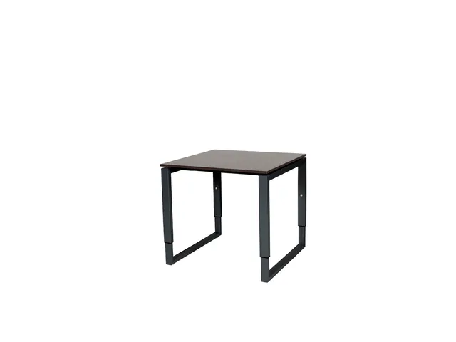 Domino Plus Bureau Hoogte Verstelbaar 800x800mm Logan Eiken Zwart