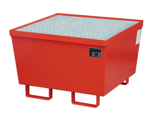 Opvangbak 1x 200l Opvangvol. 215l Rood 545x 800x 800mm Rooster