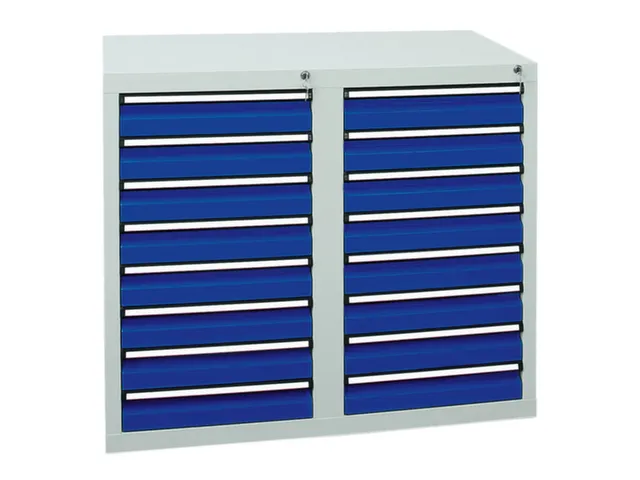 ladekast HxBxD 900x1000x500mm 16laden vergrendeling RAL7035 RAL5010