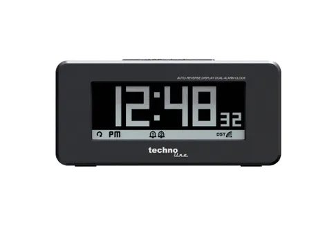 Wekker Technoline WT 295 120x57x45mm zwart