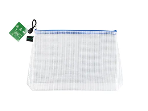 Pochette zip soufflet Foldersys EVA A4 bleu