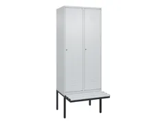 armoire vestiaire noir et blanc HxlxP 2120x800x815mm 2compart.