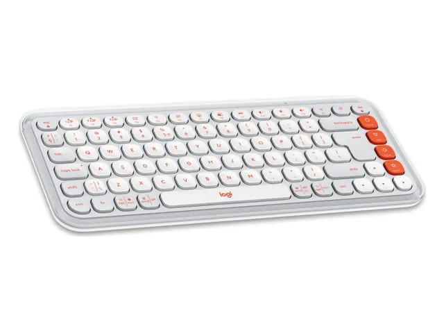 Logitech POP Icon Keys toetsenbord Bluetooth QWERTY US Oranje Wit