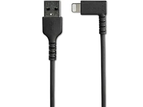 2 Meter Lightning Naar Usb Kabel Apple Zwart Gehoekt Aramide