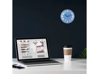 Tafelklok Nextime Duomo Mini 20 cm blauw gebolde glazen lens - 10