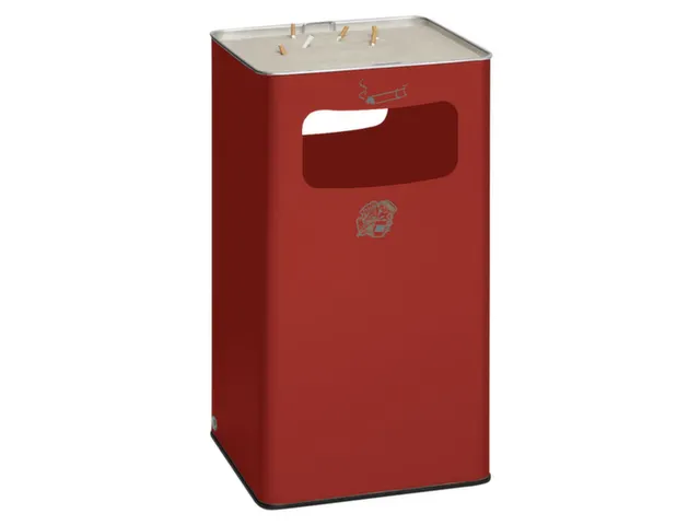 Combi-asbak Hxbxd 755X430X420Mm Vierkant Rood