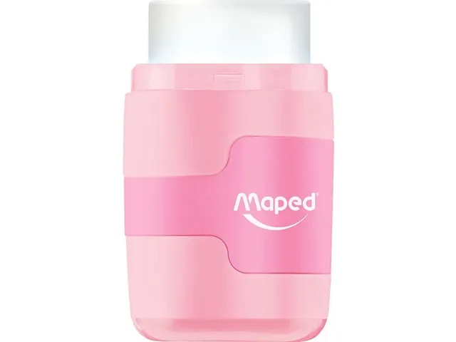 Puntenslijper Maped Connect 2-gaats met gum display à 20 stuks pastel