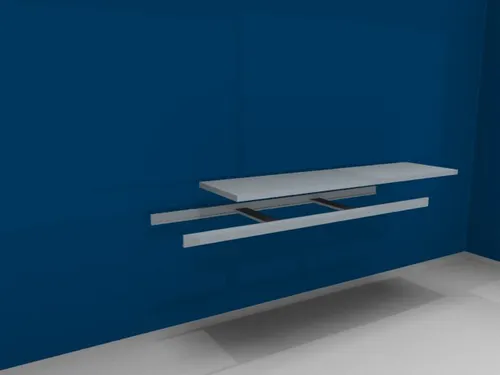 legbord,v. breedvakstelling,BxD 2250x600mm,vakl. 350kg,verzinkt