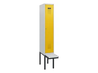 locker met bank,HxBxD 1950x300x815mm,1vak,vak B 300mm,cilinderslot - 2